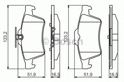 Комплект тормозных колодок, дисковый тормоз BOSCH купить