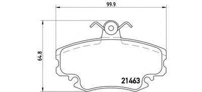 P68008 BREMBO Комплект тормозных колодок, дисковый тормоз