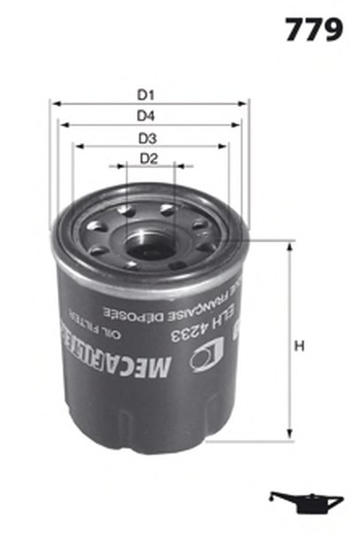 ELH4233 MECAFILTER Масляный фильтр