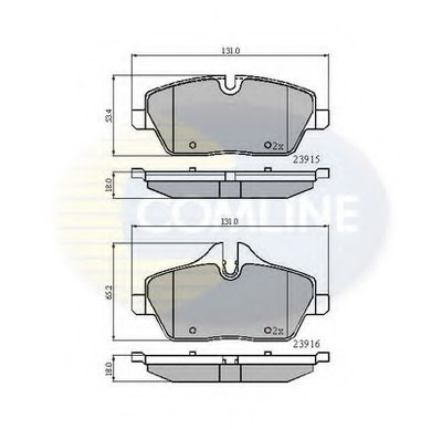 CBP01531 COMLINE Комплект тормозных колодок, дисковый тормоз