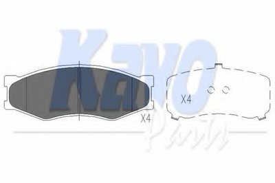 KBP6522 KAVO PARTS Комплект тормозных колодок, дисковый тормоз