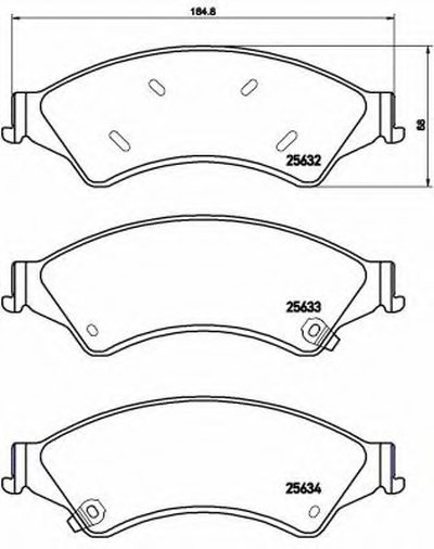 P24153 BREMBO Комплект тормозных колодок, дисковый тормоз