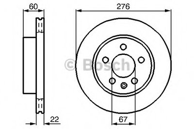 0986479B53 BOSCH Тормозной диск