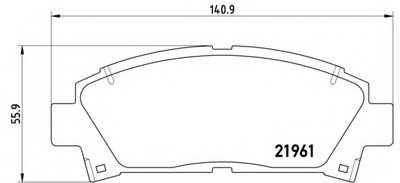 P83028 BREMBO Комплект тормозных колодок, дисковый тормоз