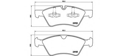 P50063 BREMBO Комплект тормозных колодок, дисковый тормоз