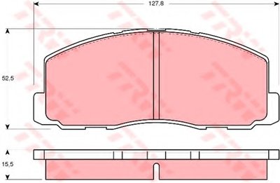 GDB355 TRW Комплект тормозных колодок, дисковый тормоз