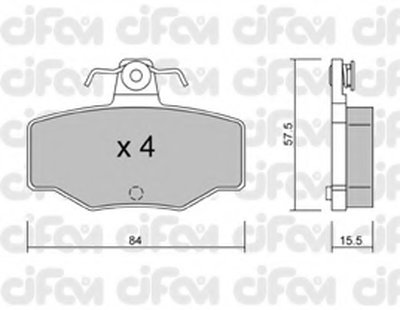 8221990 CIFAM Комплект тормозных колодок, дисковый тормоз
