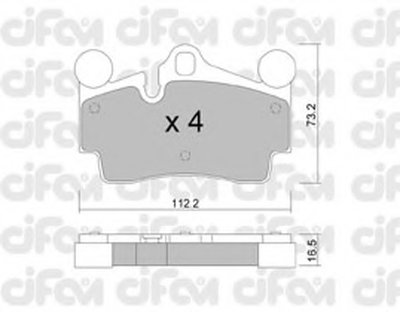 8226550 CIFAM Комплект тормозных колодок, дисковый тормоз