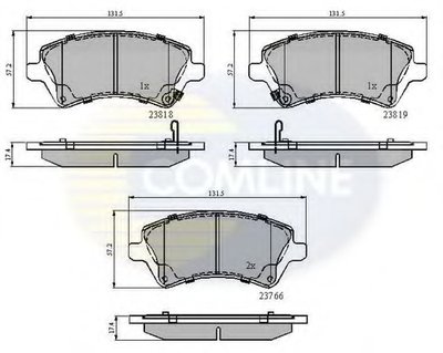 CBP31154 COMLINE Комплект тормозных колодок, дисковый тормоз