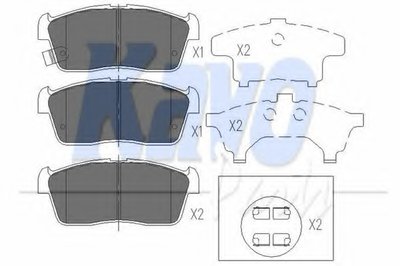 Комплект тормозных колодок, дисковый тормоз KAVO PARTS купить