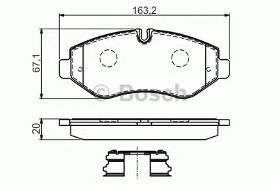 0986494582 BOSCH Комплект тормозных колодок, дисковый тормоз