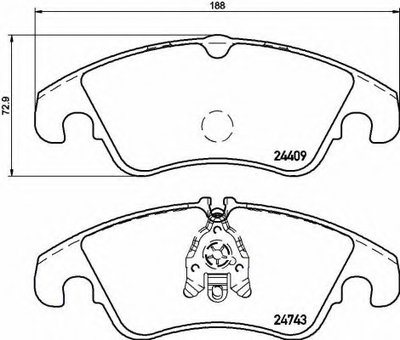 P24161 BREMBO Комплект тормозных колодок, дисковый тормоз