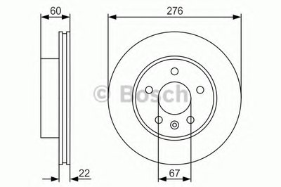 0986479R95 BOSCH Тормозной диск