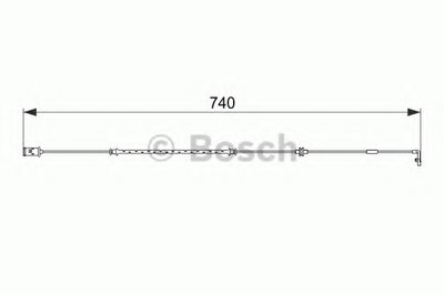 1987474587 BOSCH Сигнализатор, износ тормозных колодок