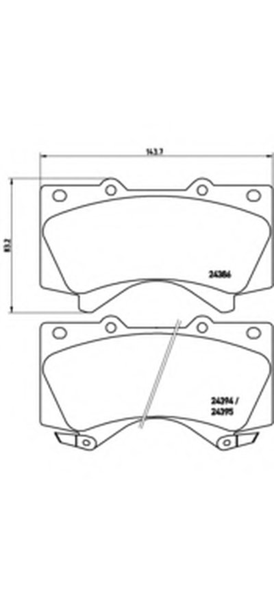 P83107 BREMBO Комплект тормозных колодок, дисковый тормоз