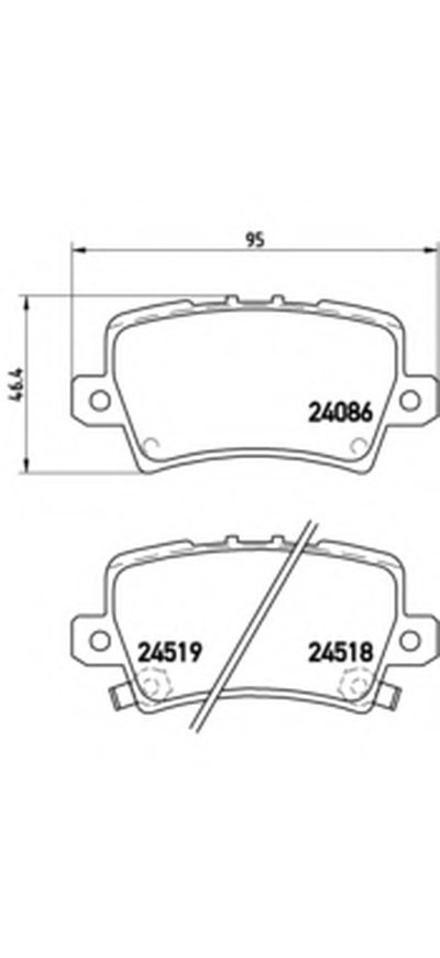 P28038 BREMBO Комплект тормозных колодок, дисковый тормоз