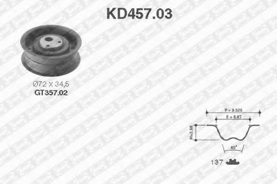 KD45703 SNR Комплект ремня ГРМ