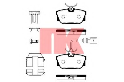 224753 NK Комплект тормозных колодок, дисковый тормоз