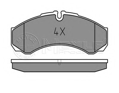 0252912120 MEYLE Комплект тормозных колодок, дисковый тормоз