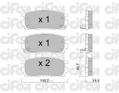 8227790 CIFAM Комплект тормозных колодок, дисковый тормоз