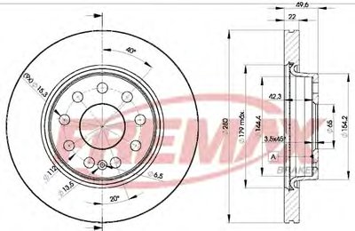 BD5614 FREMAX Тормозной диск