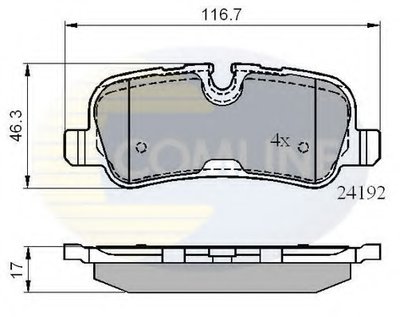 CBP02021 COMLINE Комплект тормозных колодок, дисковый тормоз