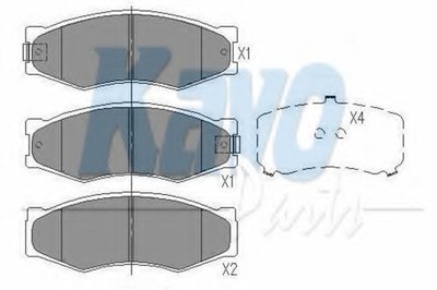 KBP6524 KAVO PARTS Комплект тормозных колодок, дисковый тормоз