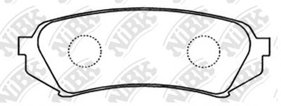PN1412 NIBK Комплект тормозных колодок, дисковый тормоз