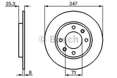 0986478464 BOSCH Тормозной диск