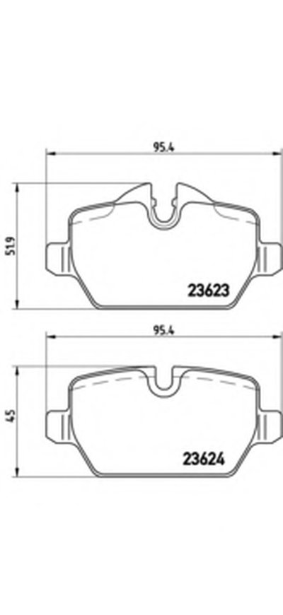 P06037 BREMBO Комплект тормозных колодок, дисковый тормоз