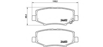 P18024 BREMBO Комплект тормозных колодок, дисковый тормоз