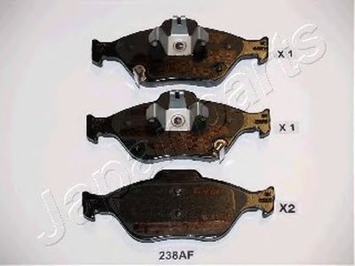 PA238AF JAPANPARTS Комплект тормозных колодок, дисковый тормоз