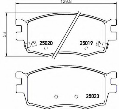 P30069 BREMBO Комплект тормозных колодок, дисковый тормоз