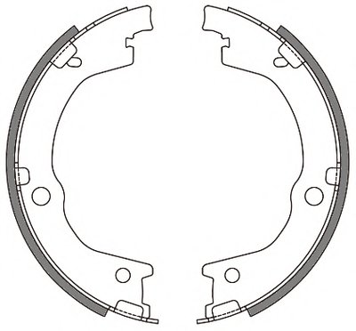 464400 REMSA Комплект тормозных колодок, стояночная тормозная система
