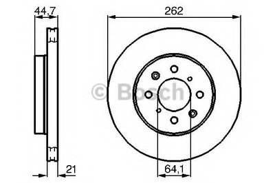 0986479B23 BOSCH Тормозной диск