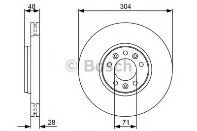 0986479C53 BOSCH Тормозной диск