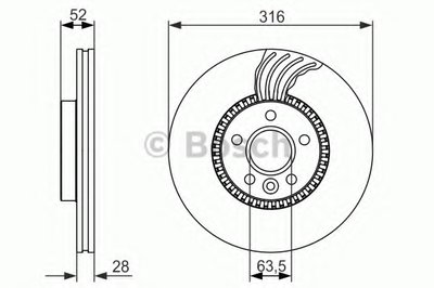 0986479620 BOSCH Тормозной диск