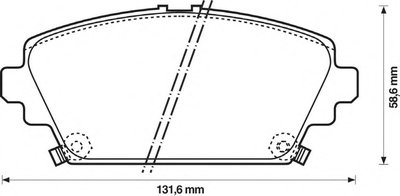 572429J JURID Комплект тормозных колодок, дисковый тормоз