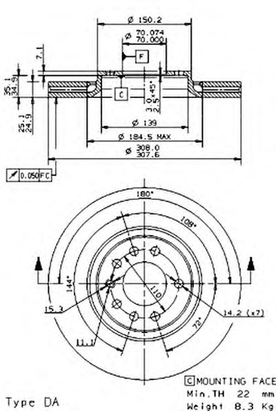 09936910 BREMBO Тормозной диск