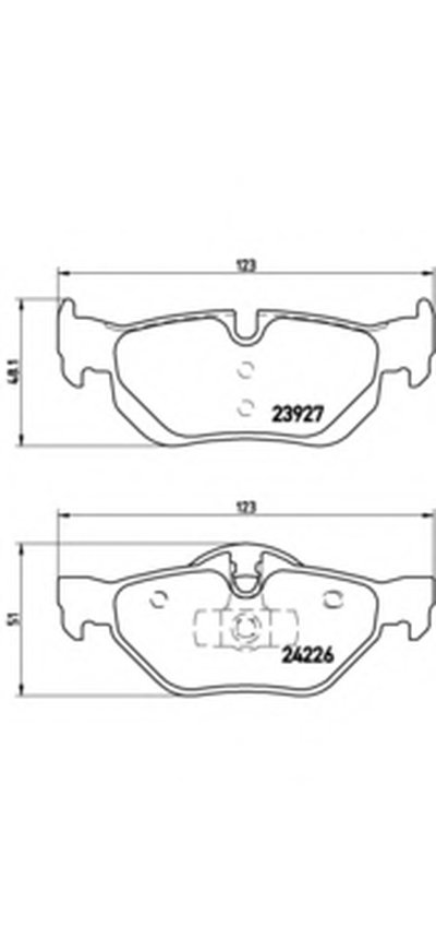 P06038 BREMBO Комплект тормозных колодок, дисковый тормоз