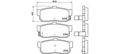 P56029 BREMBO Комплект тормозных колодок, дисковый тормоз