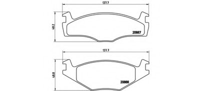 P85024 BREMBO Комплект тормозных колодок, дисковый тормоз