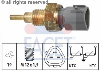 Датчик, температура охлаждающей жидкости; Датчик, температура охлаждающей жидкости; Датчик, температура охлаждающей жидкости FACET купить
