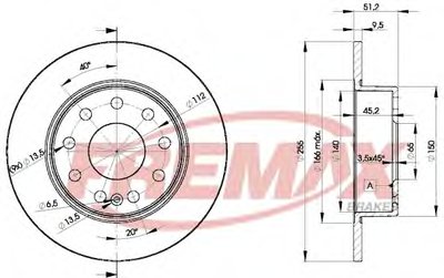 BD5616 FREMAX Тормозной диск