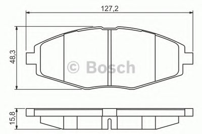 0986495224 BOSCH Комплект тормозных колодок, дисковый тормоз