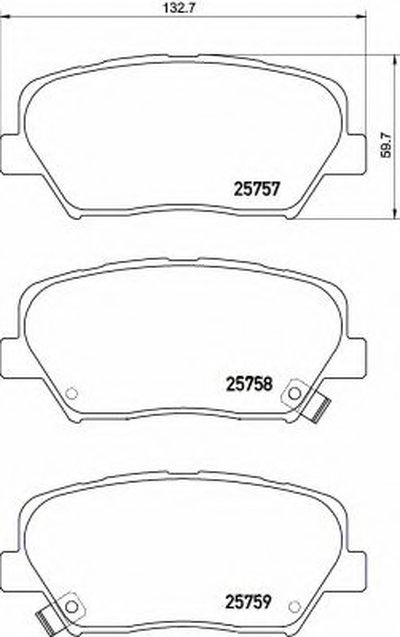 P30070 BREMBO Комплект тормозных колодок, дисковый тормоз