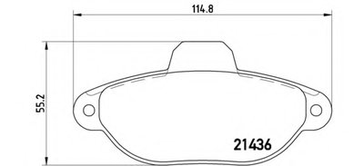 P23096 BREMBO Комплект тормозных колодок, дисковый тормоз