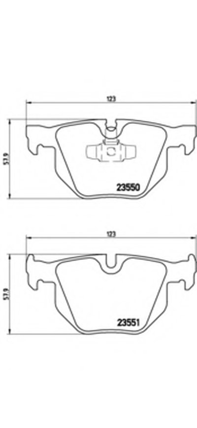 P06039 BREMBO Комплект тормозных колодок, дисковый тормоз