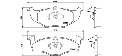 Комплект тормозных колодок, дисковый тормоз BREMBO купить