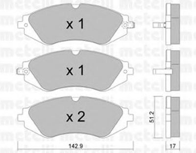 2202940 METELLI Комплект тормозных колодок, дисковый тормоз